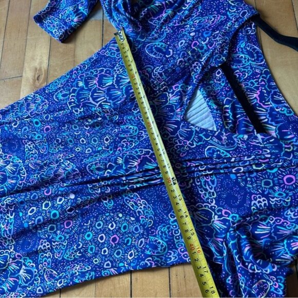 LILLY PULITZER Sz S Aubrey UPF 50 Multi Floral Tropical Pleated Dress - Picture 10 of 12